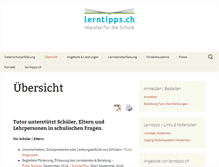 Tablet Screenshot of lerntipps.ch